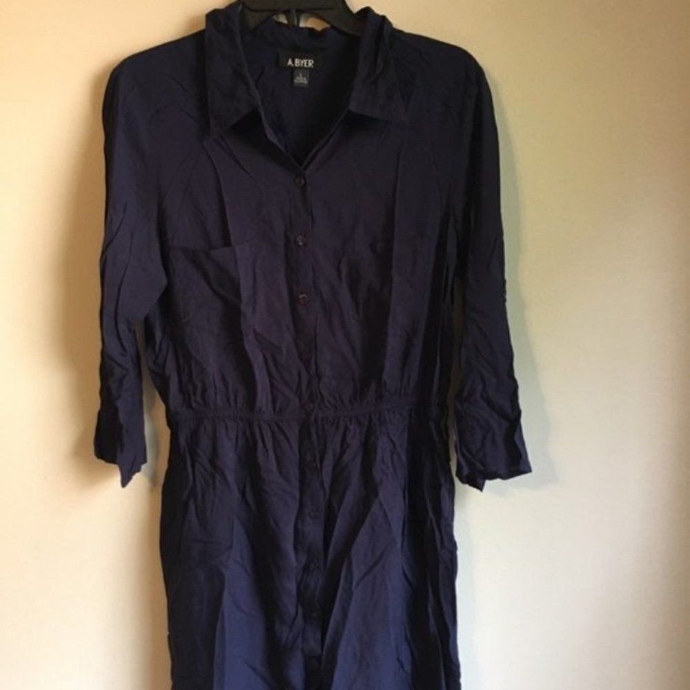 A. Byer Large Navy Dress